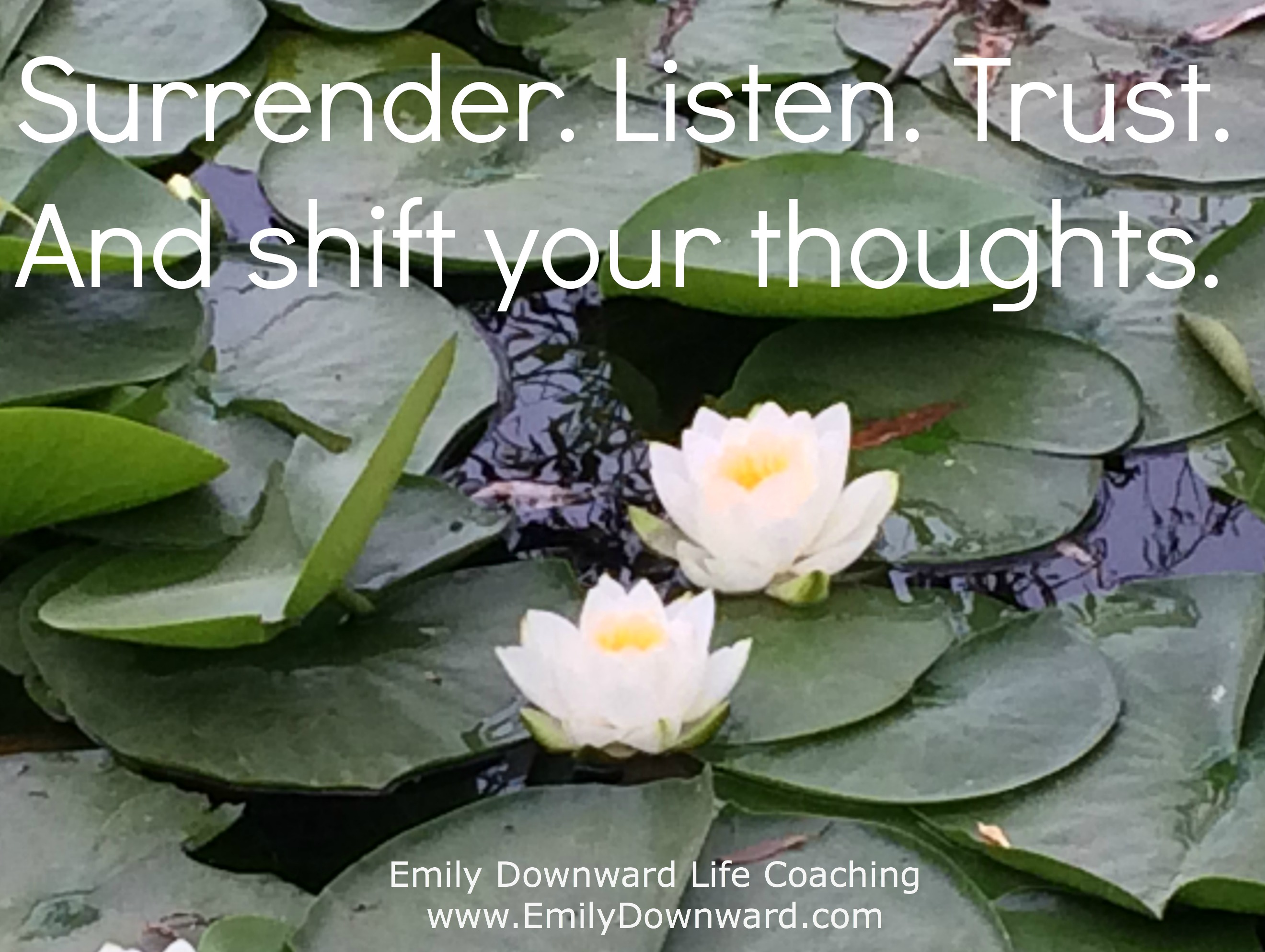 Surrender. Listen. Trust. And shift your thoughts.